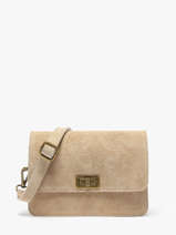 Cross Body Tas Milano Beige velvet VE24115